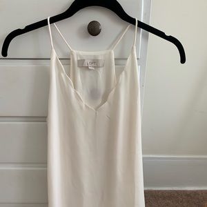 Loft silky cami with scalloped trim